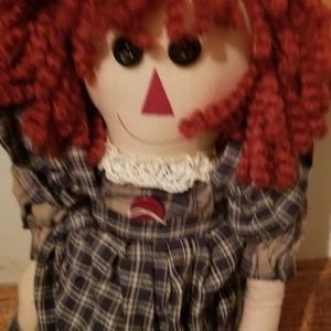 Raggedy Ann Country Folk Art Primitive Cloth Doll